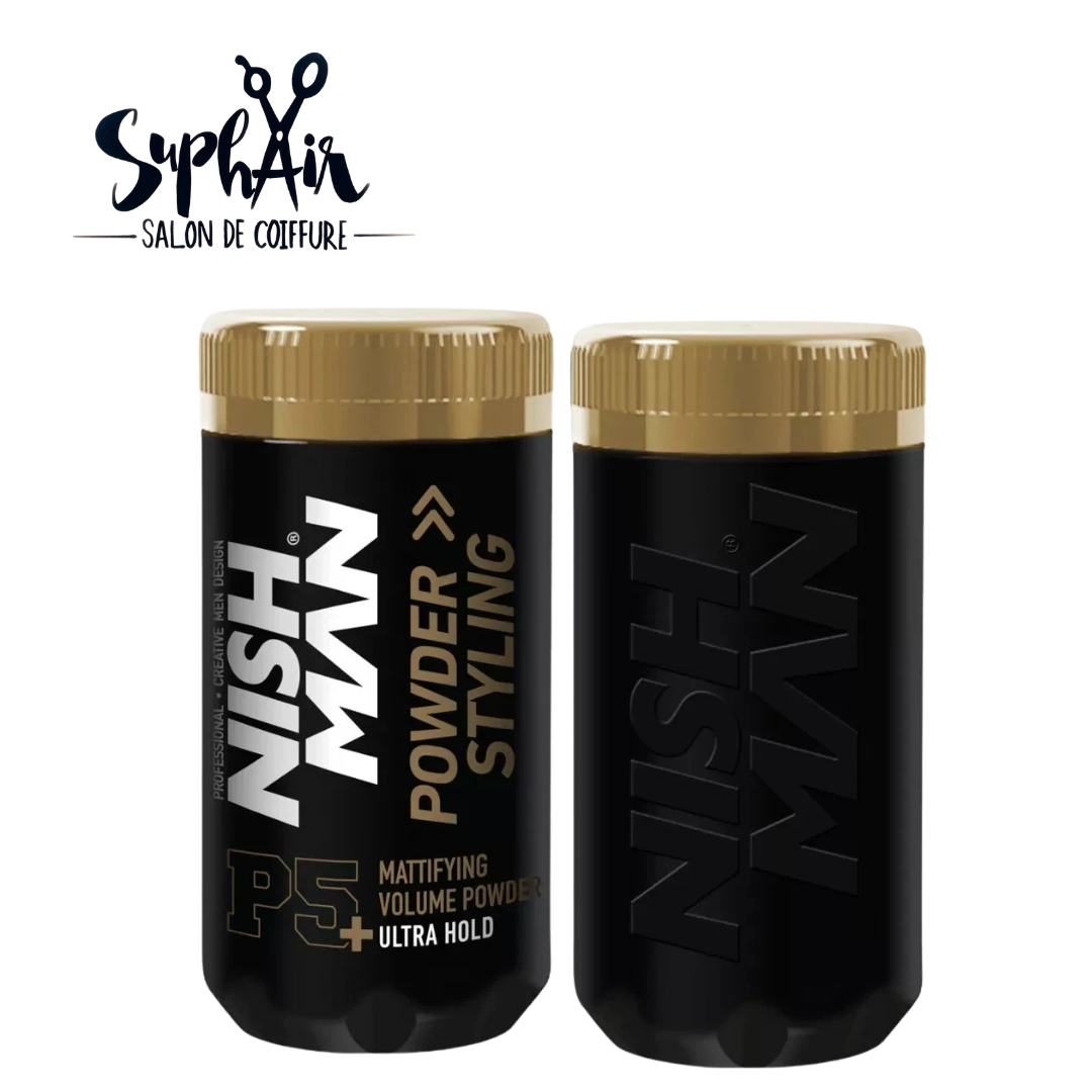 Untitled design (26) NISH MAN P5 Powder Wax Hair Styling Matte Black Mattifying Volume